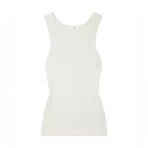 NWT The Row Glaura Ribbed Cotton Jersey Tank Top White
